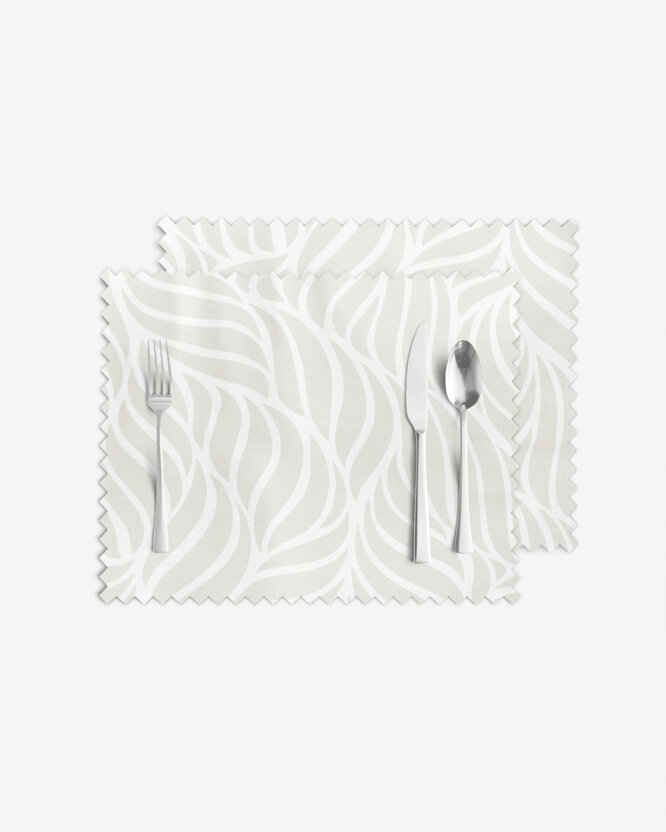 Tafelplacemat teflon - Beige lijnen - set 2 stuks