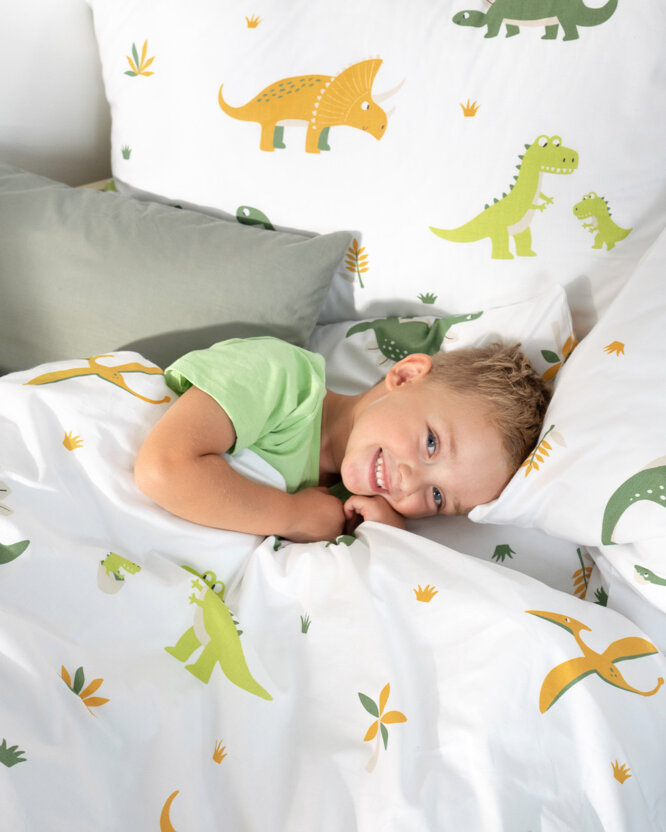 Katoenen beddengoed voor kinderen - Dinosaurus avontuur