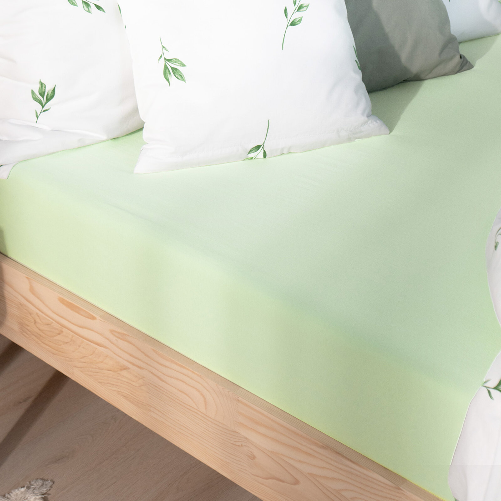 Jersey elastisch laken - lichtgroen