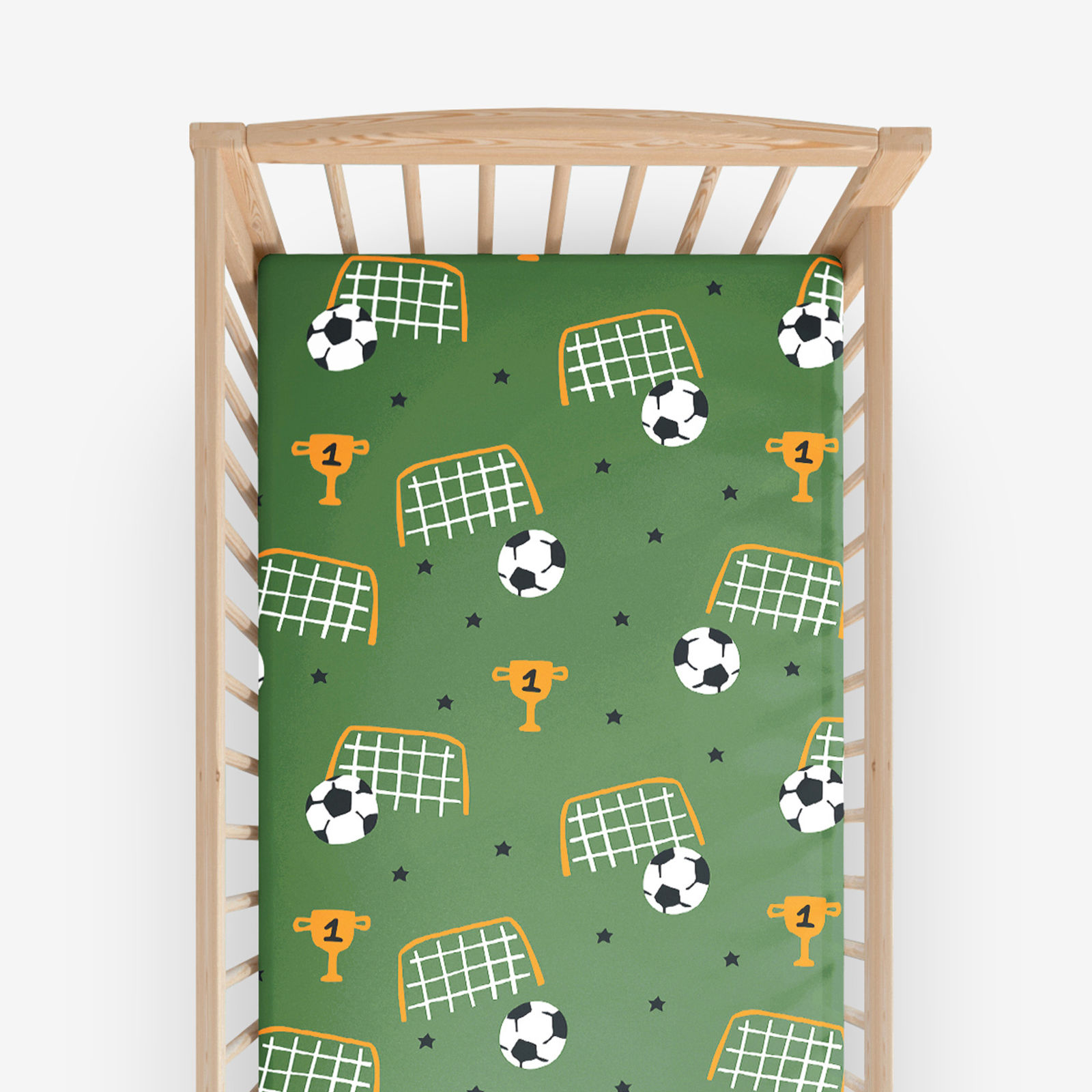 Katoenen hoeslaken voor een babybedje - Voetbalwereld