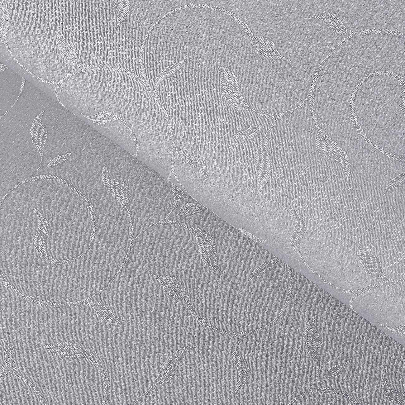 Stof met tefloncoating voor tafelkleden - grijs met grote ornamenten