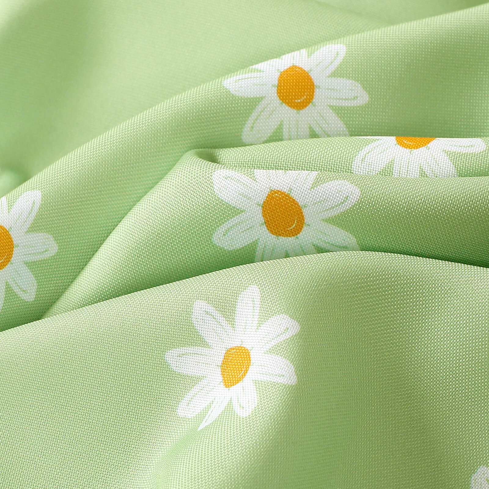 Tafelstof met tefloncoating - Margrieten op groen