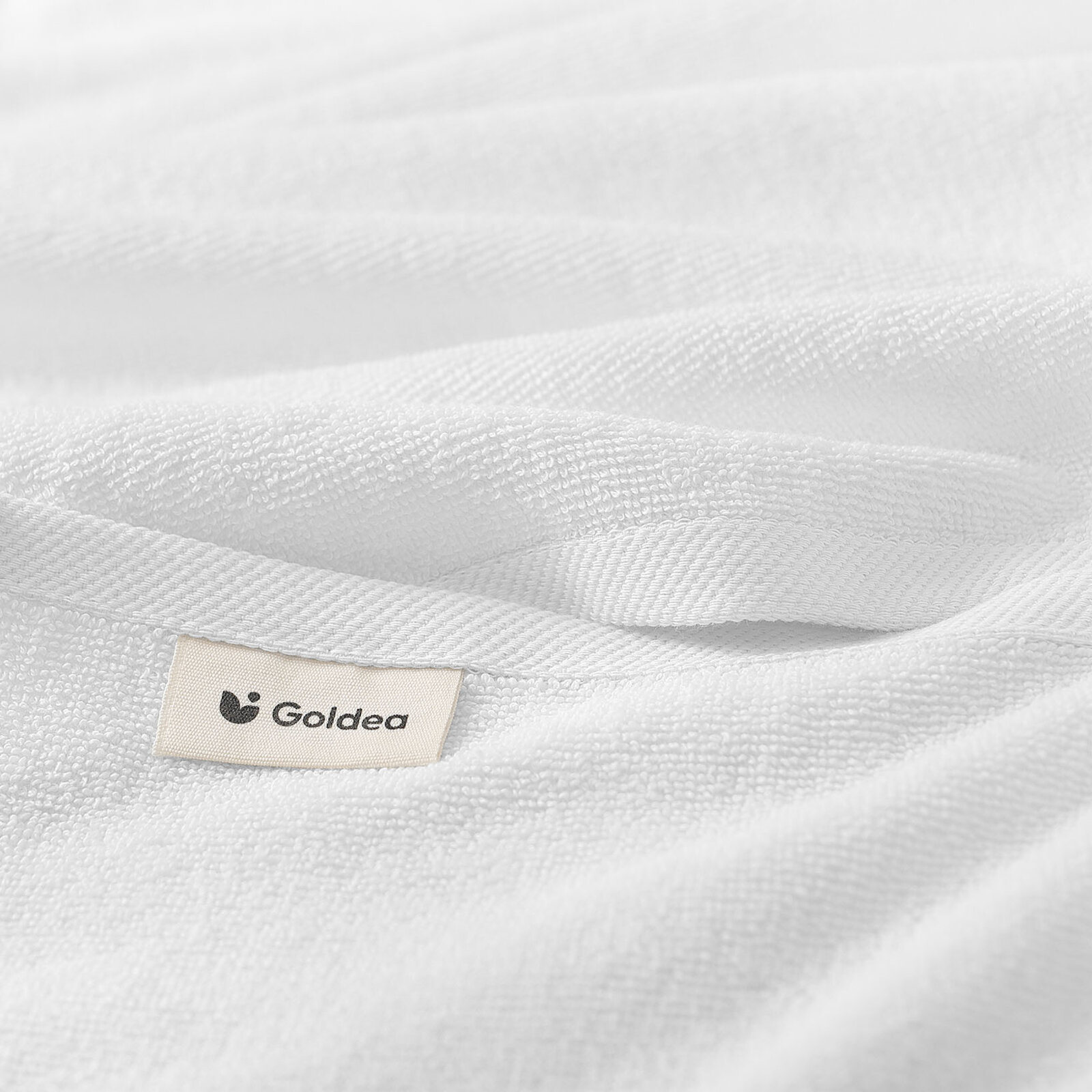 Katoenen badstof handdoek / badhanddoek Soft zonder boord - wit