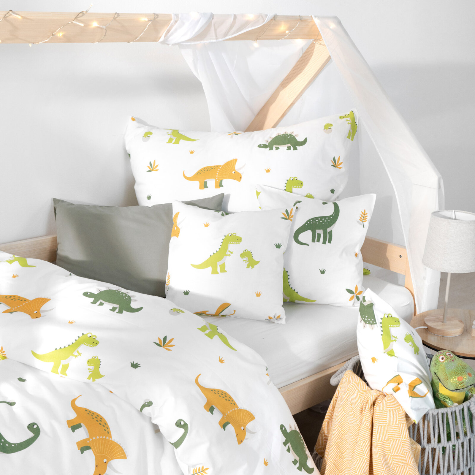 Katoenen beddengoed voor kinderen - Dinosaurus avontuur