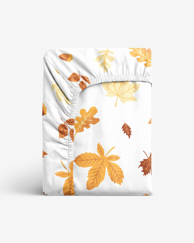 Katoenen hoeslaken - Herfstbladeren
