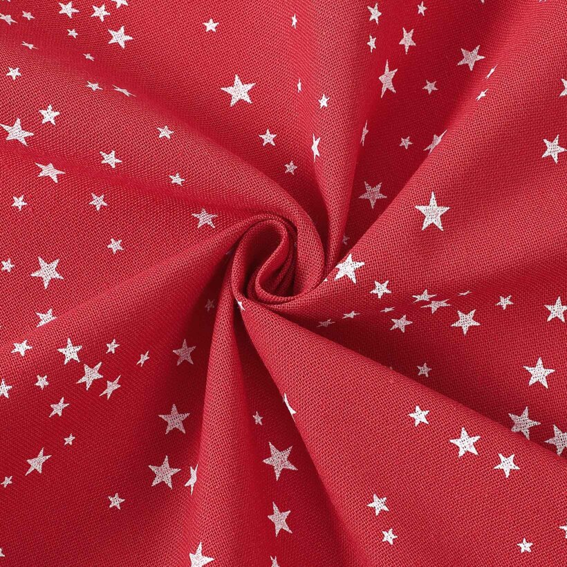 Decoratiestof Valencia - Sterretjes op rood