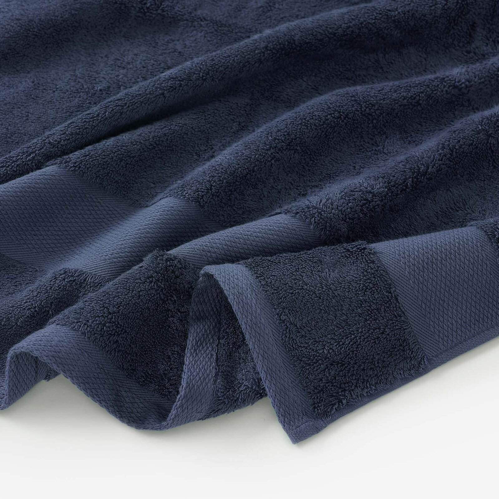 Bamboe handdoek/badhanddoek - marineblauw