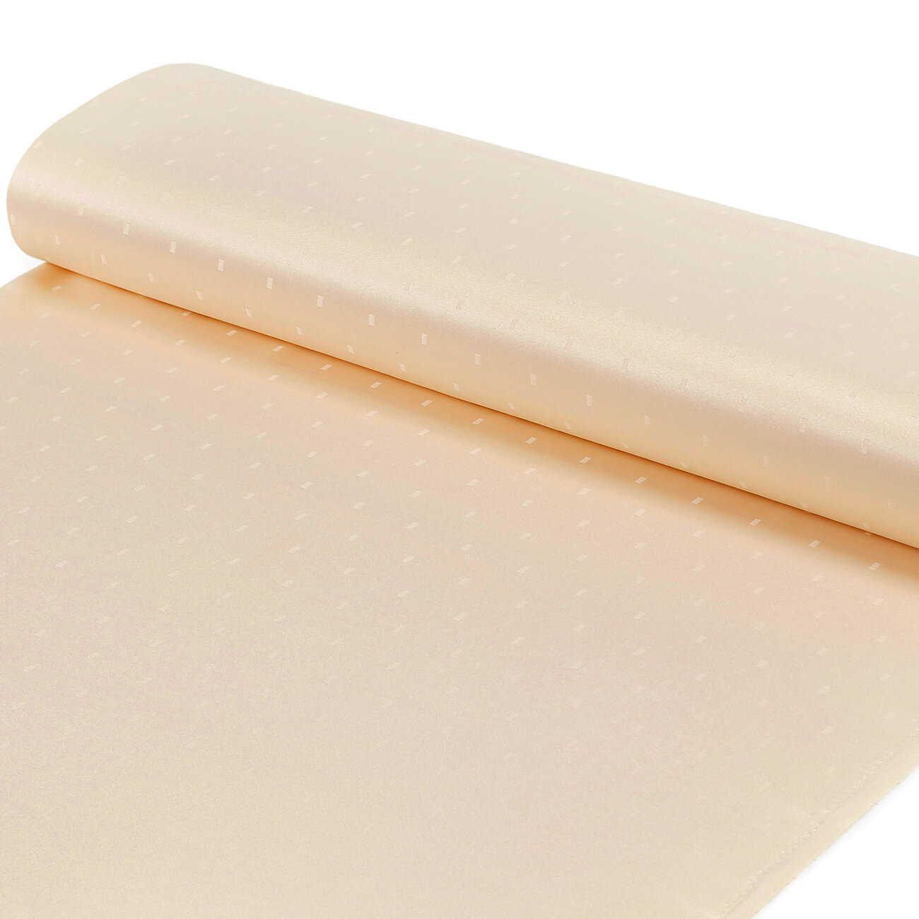 Stof met tefloncoating voor tafelkleden - champagne met glanzende rechthoekjes