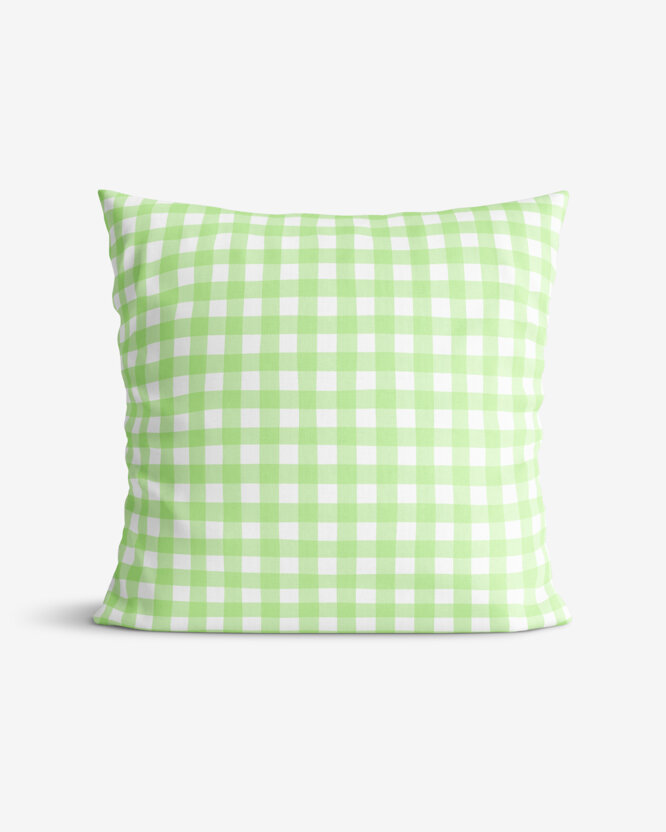 Sierkussensloop Luca - Groene ruitjes