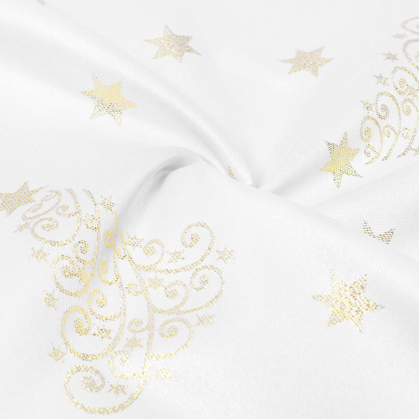 Kerst placemat teflon - Gouden kerstboompjes en sterretjes - set 2 stuks