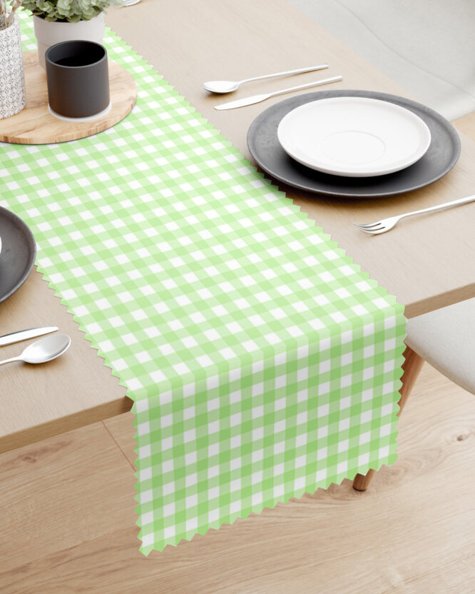 Tafelloper teflon - Groene ruitjes