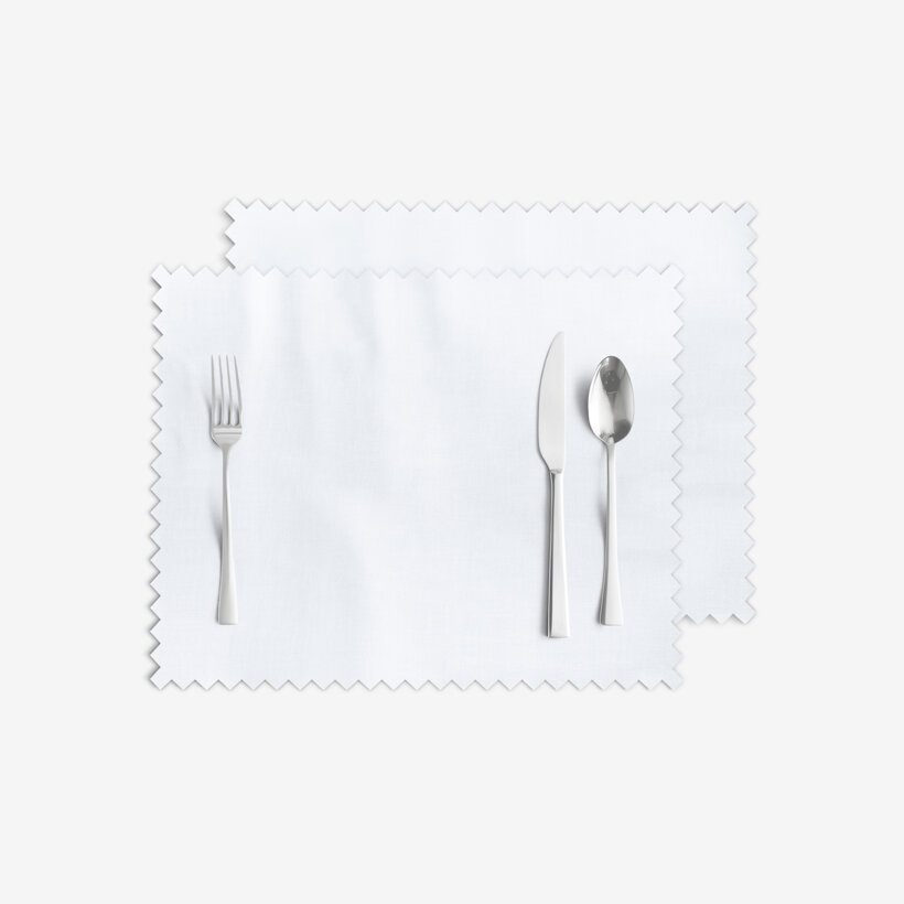 Tafelplacemat teflon - wit - set 2 stuks