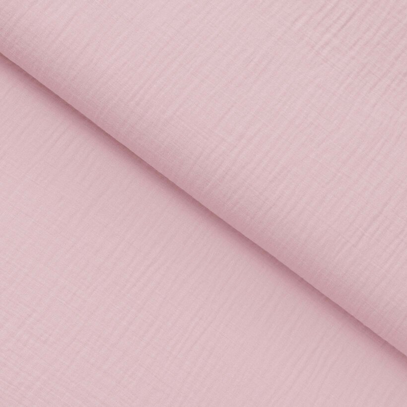 Mousseline stof - pastel roze