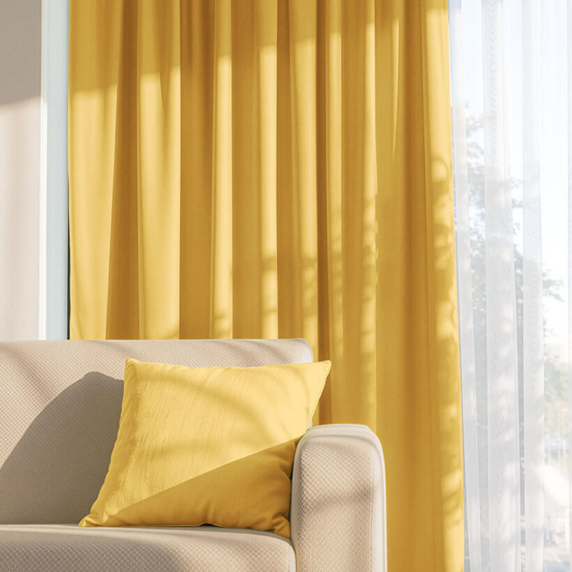 Decoratief gordijn Marbella - honinggeel