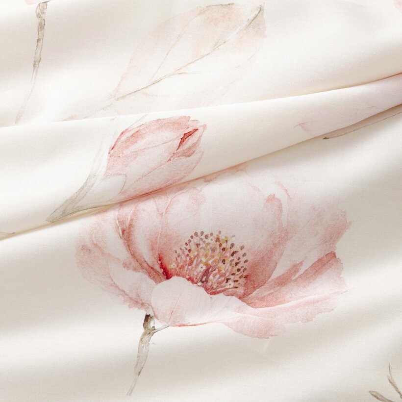 Kussensloop van katoensatijn - Bloeiende magnolia