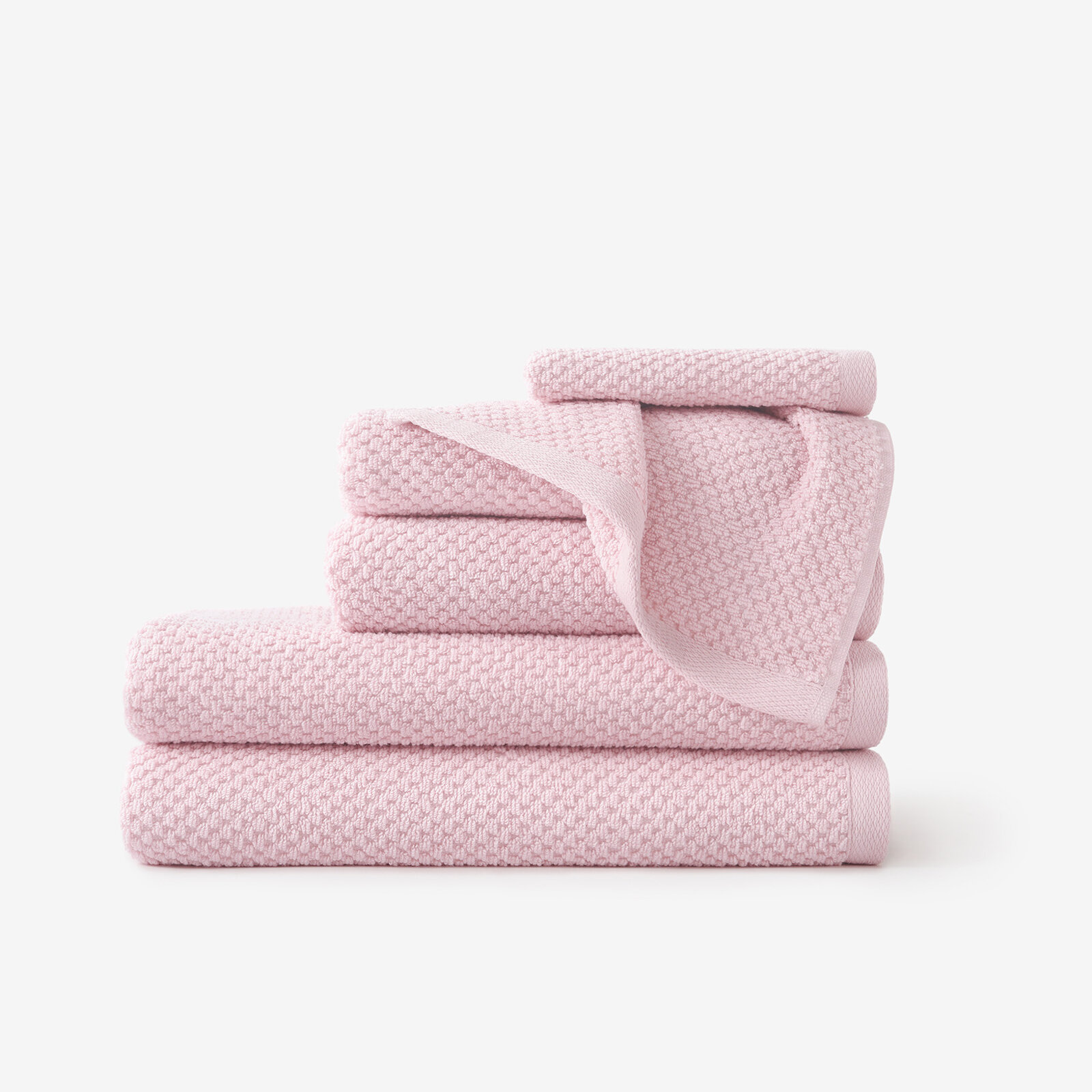 Katoenen badstof handdoek / badhanddoek Micro Pure - pastelroze