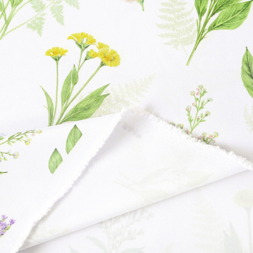 Stof met tefloncoating voor tafelkleden - Bosbloemen