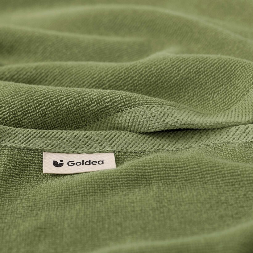 Katoenen badstof handdoek / badhanddoek Soft zonder boord - olijf