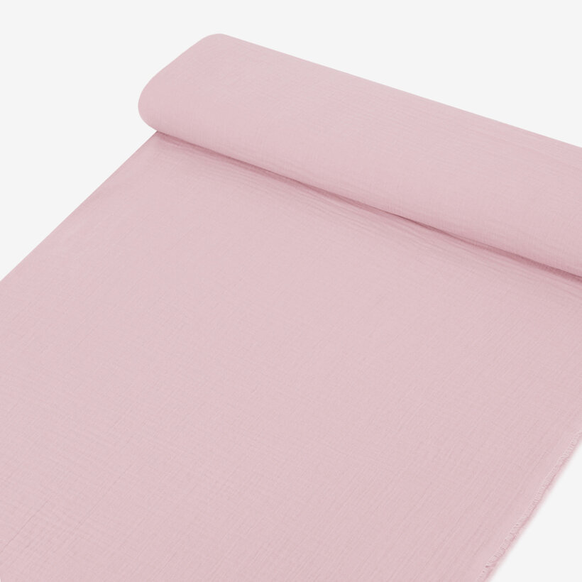 Mousseline stof - pastel roze