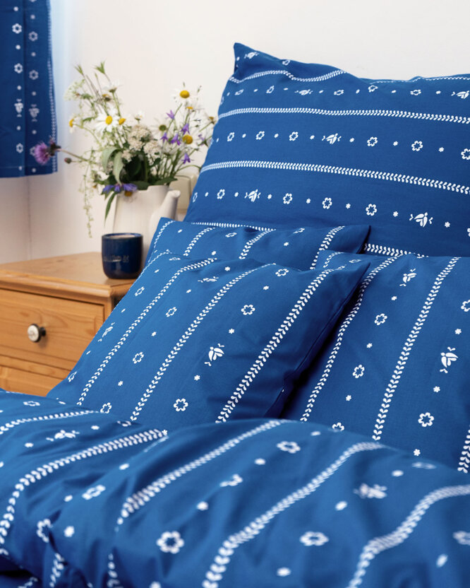 Katoenen beddengoed - Na mú dušu op blauw