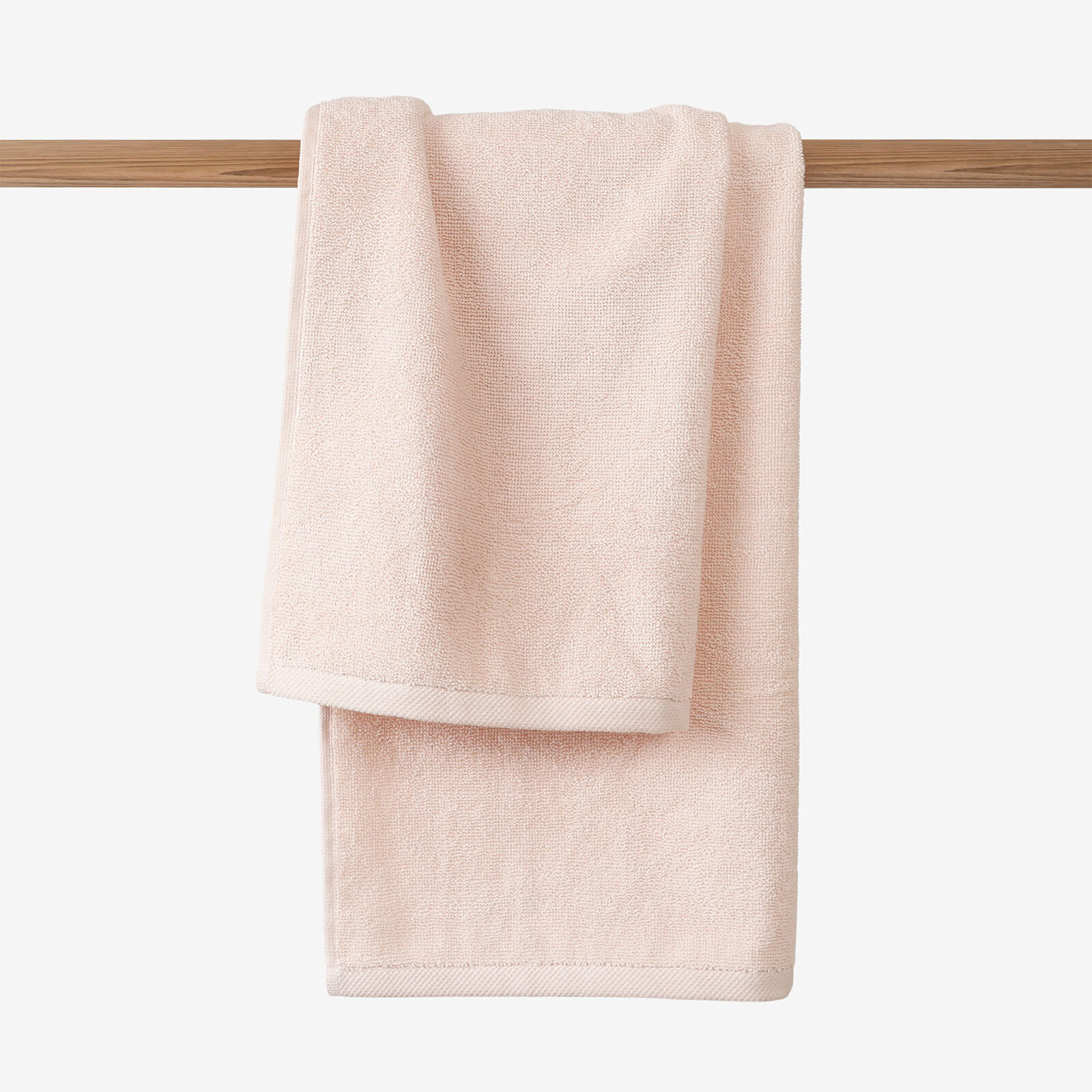 Katoenen badstof handdoek / badhanddoek Soft zonder boord - lichtroze