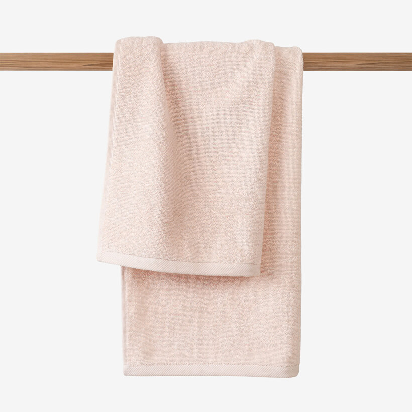 Katoenen badstof handdoek / badhanddoek Soft zonder boord - lichtroze