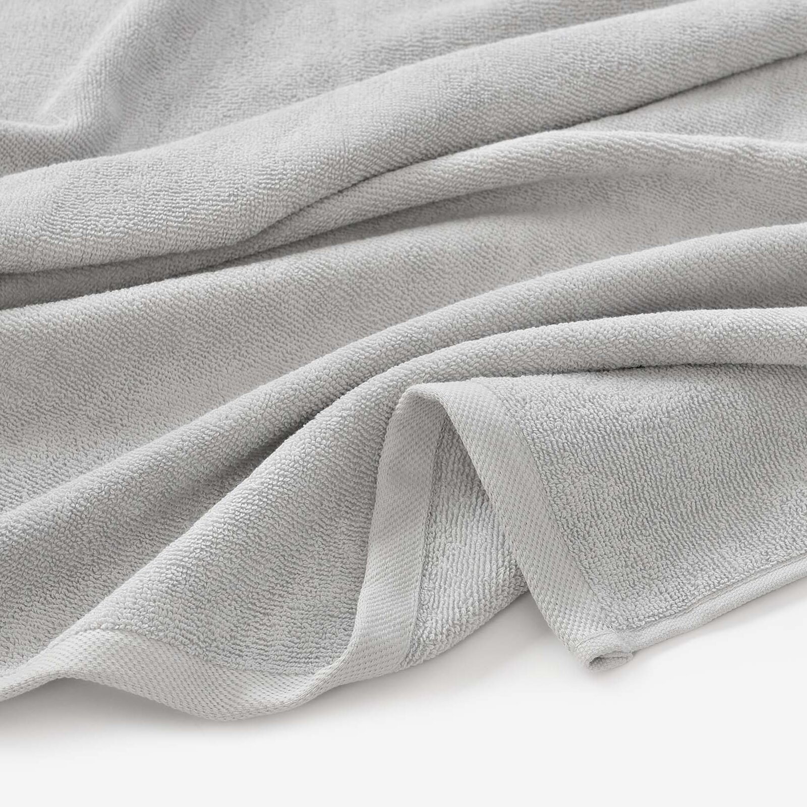 Katoenen badstof handdoek / badhanddoek Soft zonder boord - grijs