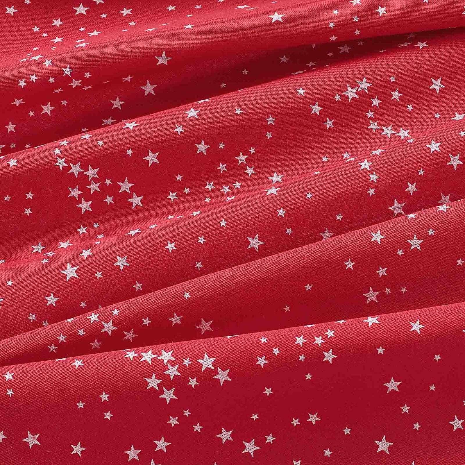 Decoratiestof Valencia - Sterretjes op rood