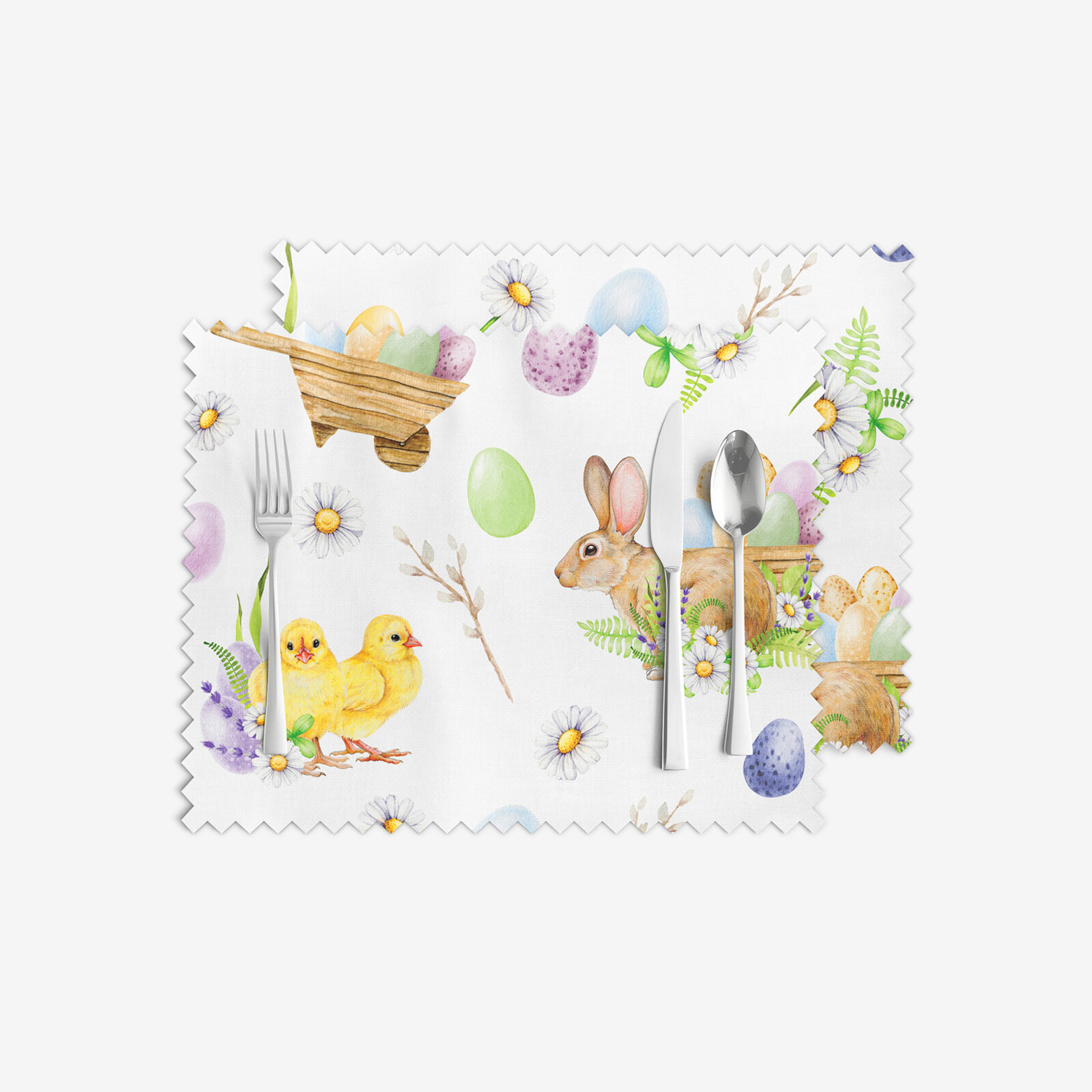 Pasen placemat voor de tafel teflon - Symbolen van Pasen - set 2 stuks