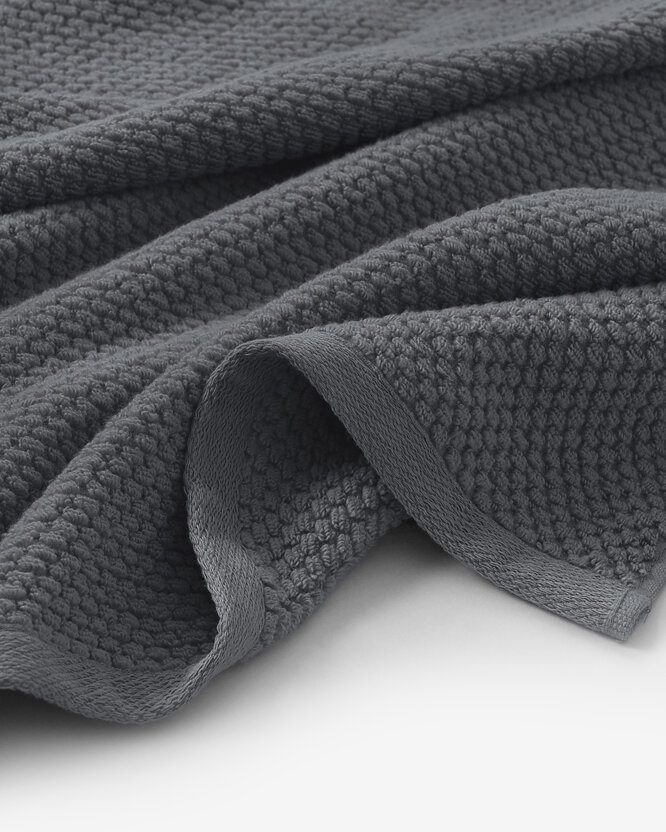 Katoenen badstof handdoek / badhanddoek Micro Pure - grafiet