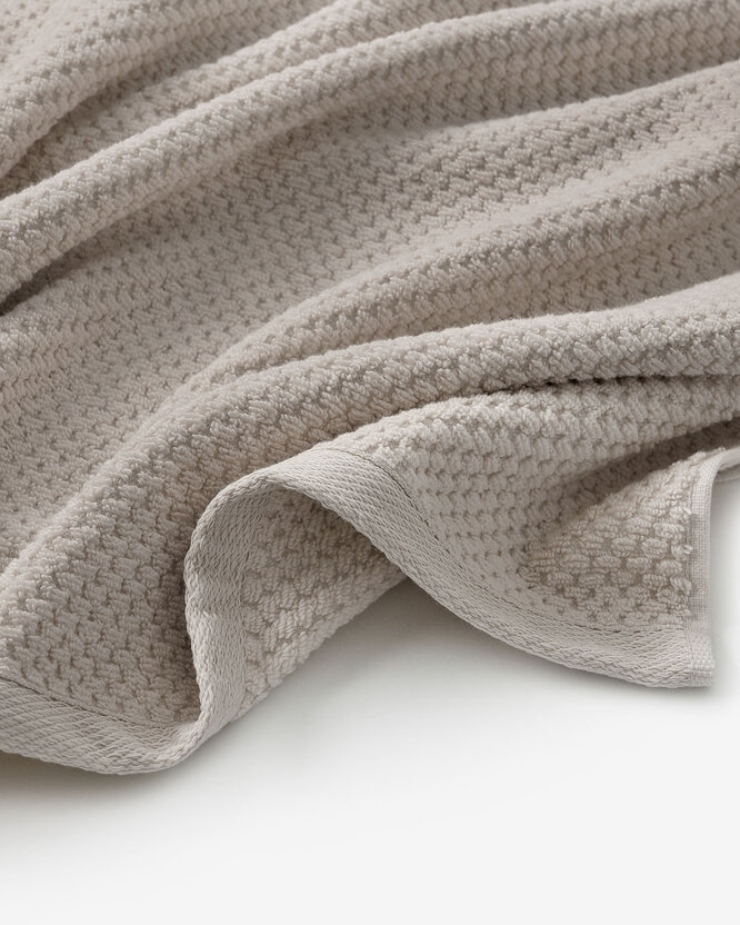 Katoenen badstof handdoek / badhanddoek Micro Pure - grijsbruin