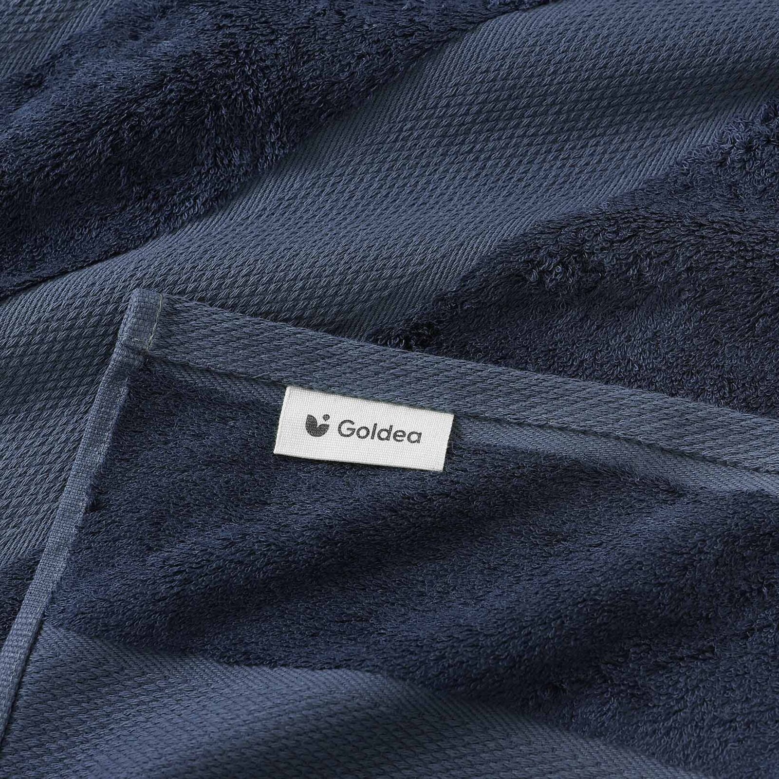 Bamboe handdoek/badhanddoek - marineblauw
