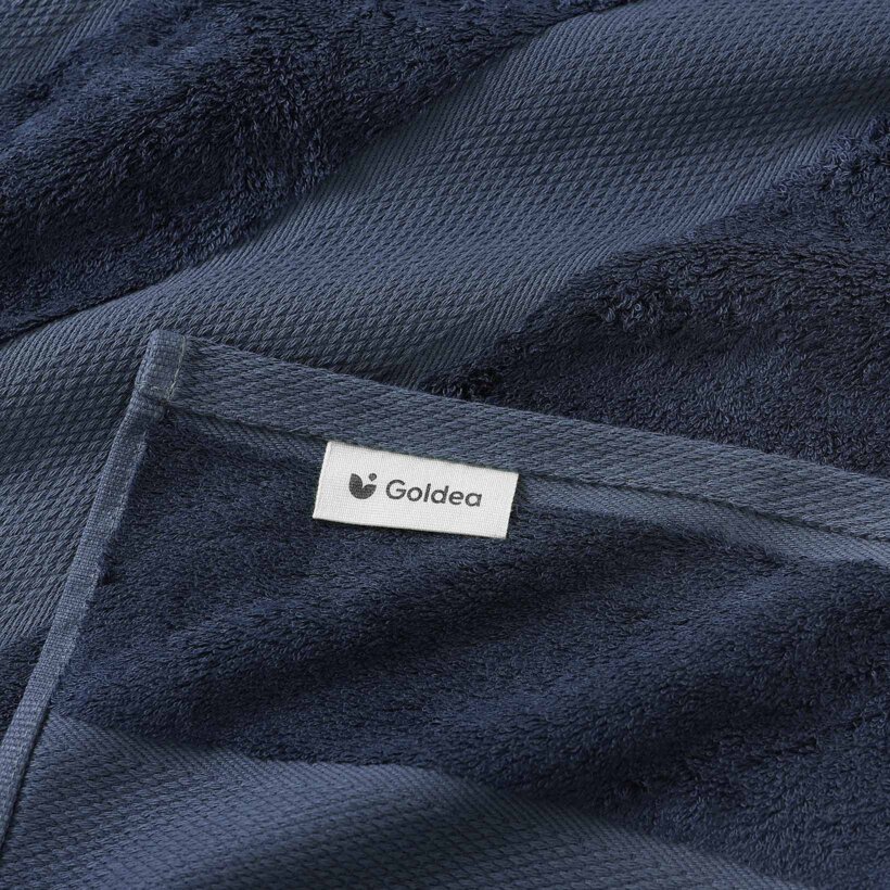 Bamboe handdoek/badhanddoek - marineblauw
