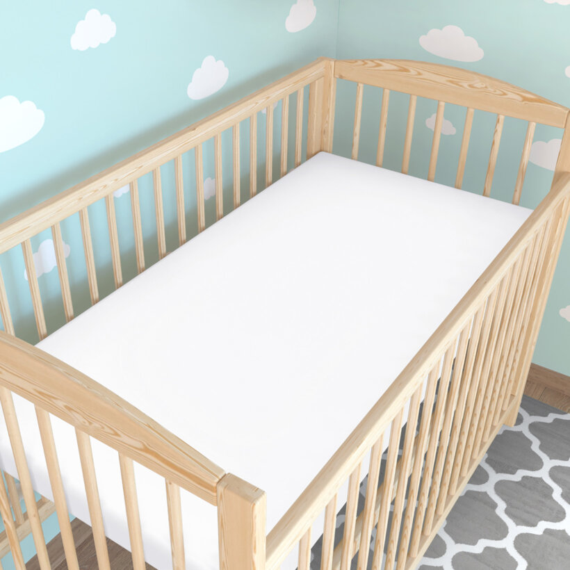 Katoenen laken voor babybedje - wit