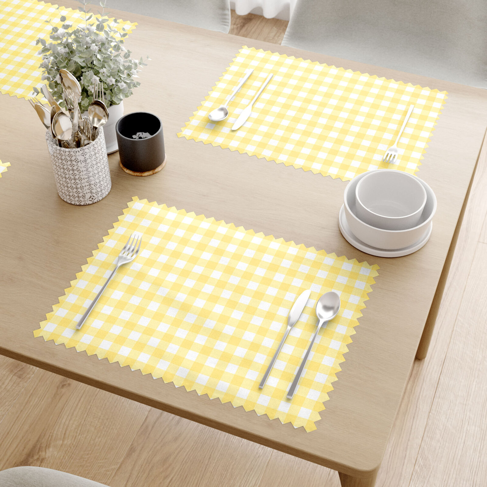 Placemat teflon - Gele blokjes - set 2 stuks
