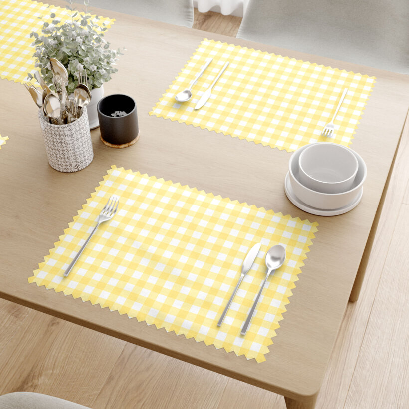 Placemat teflon - Gele blokjes - set 2 stuks