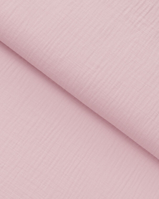 Mousseline stof - pastel roze