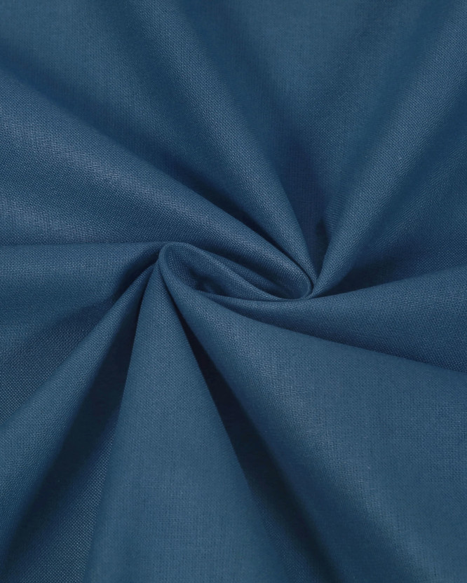 Katoenen effen stof - renforcé Suzy - marine blauw