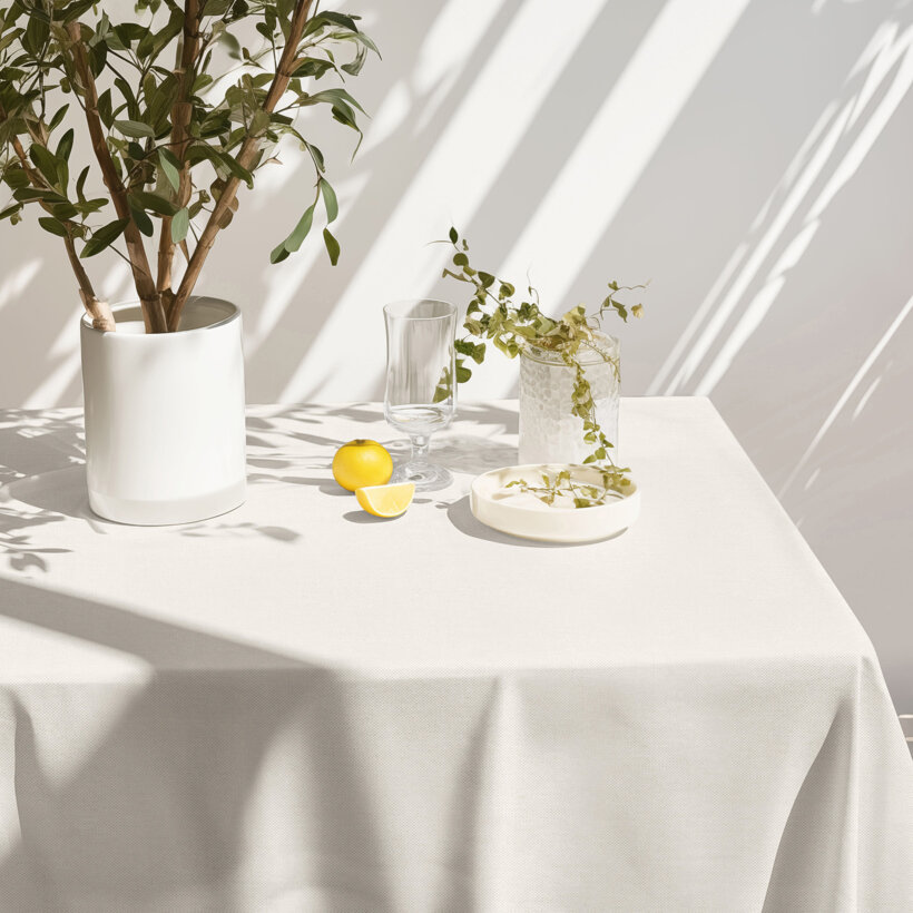 Hoekig tafelkleed Malaga - naturel