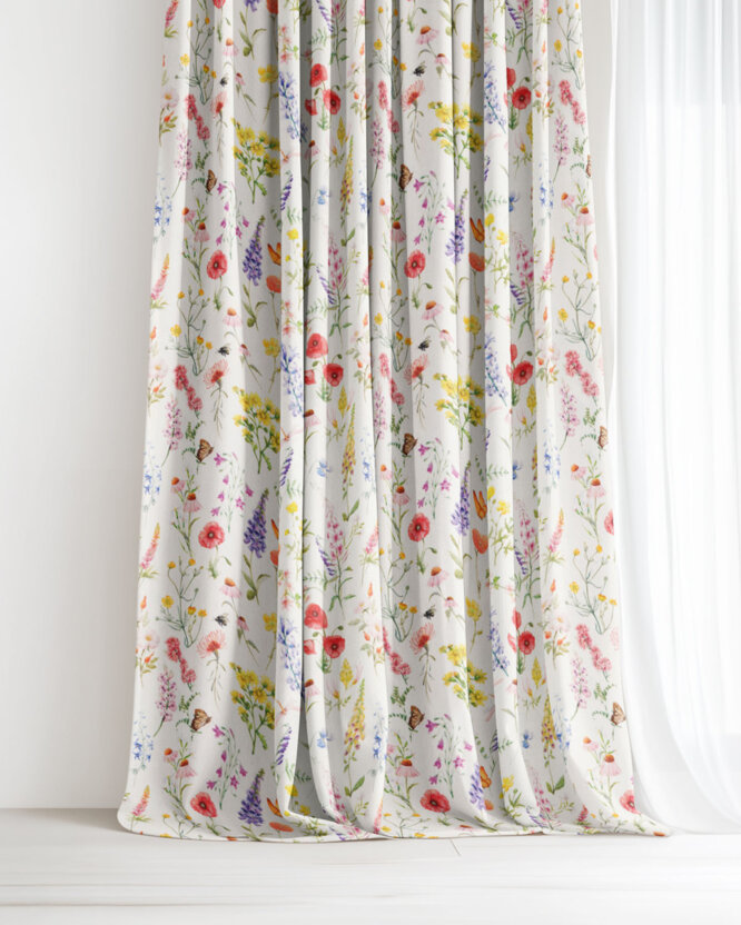 Decoratief gordijn Valencia - Bloeiende weide