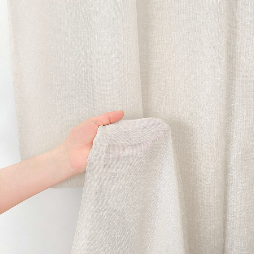 Vitrage - Beige met glans