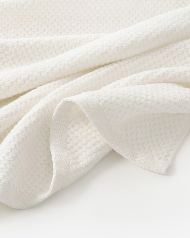 Katoenen badstof handdoek / badhanddoek Micro Pure - vanille