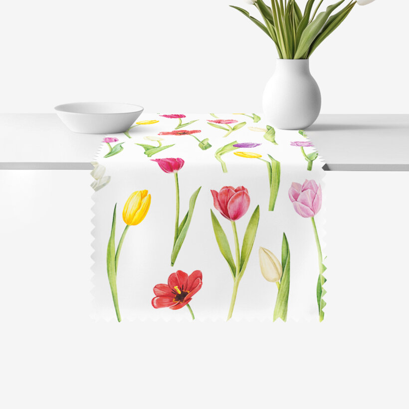 Tafelloper teflon - Gekleurde tulpen