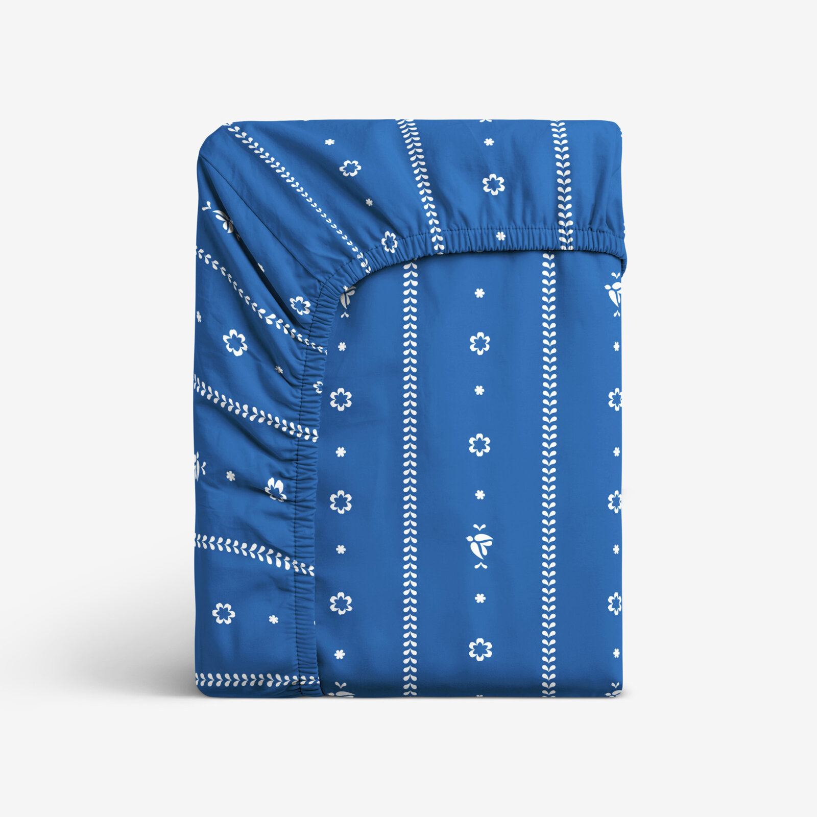 Katoenen hoeslaken - Na mú dušu op blauw