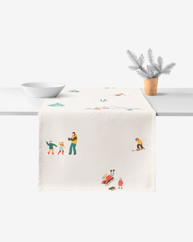 Tafelloper 100% katoen renforcé - Winters plezier