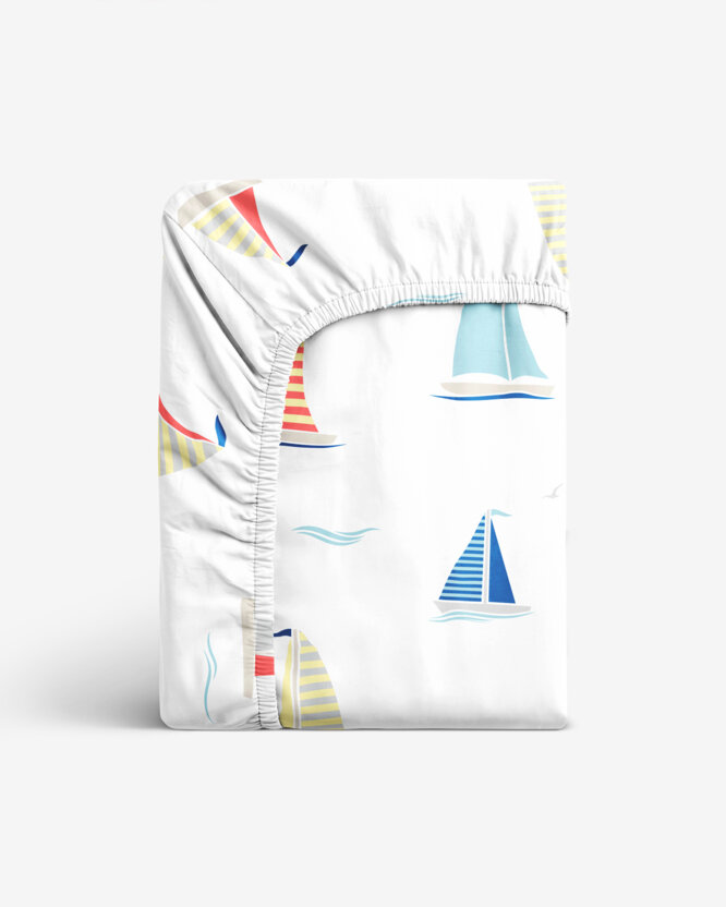 Katoenen hoeslaken - Zeilboten
