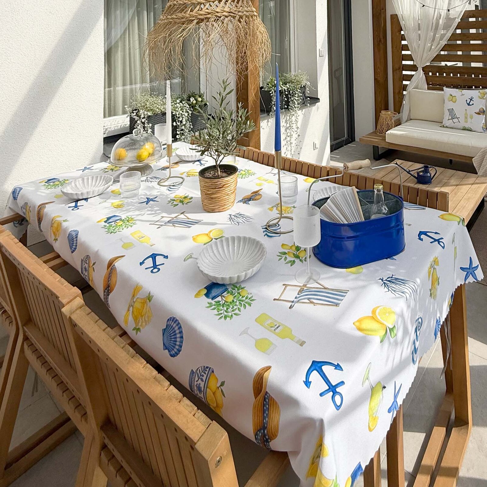 Hoekig teflon tafelkleed - Italiaanse zomer