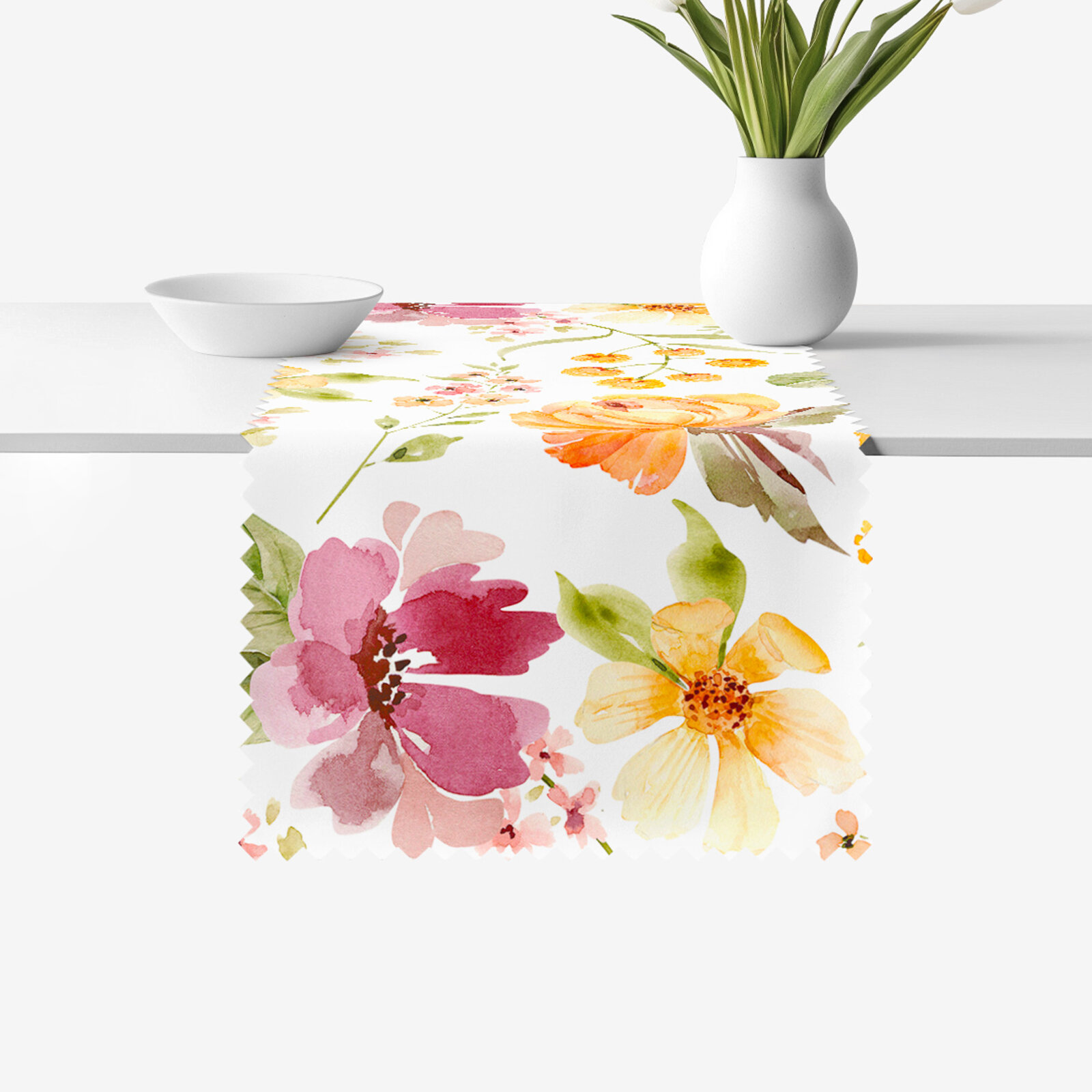 Tafelloper teflon - Hibiscus bloemen