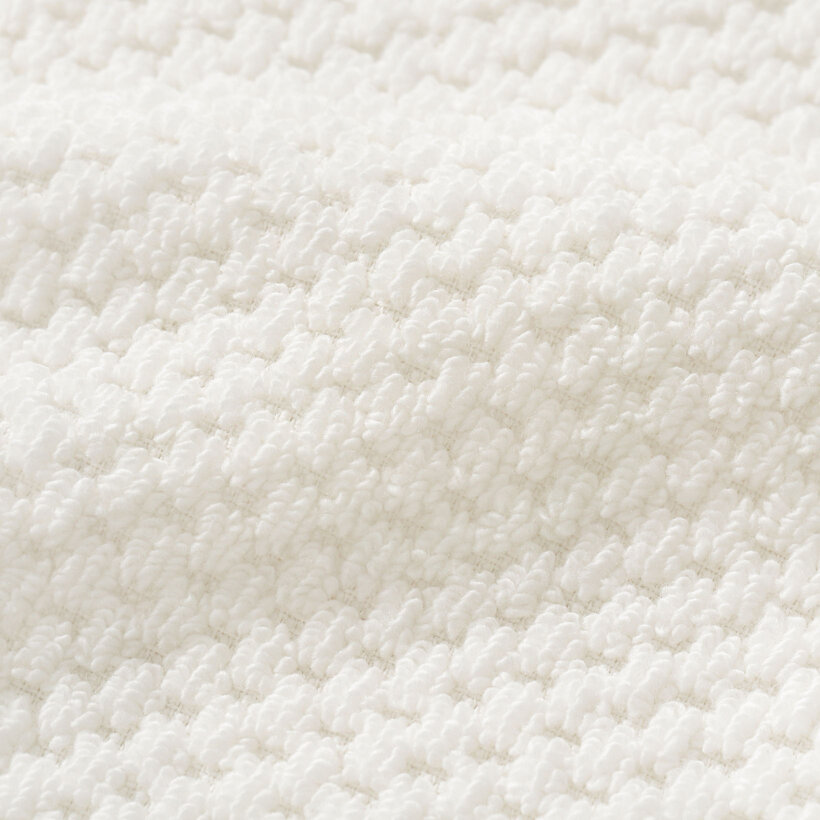 Katoenen badstof handdoek / badhanddoek Micro Pure - vanille
