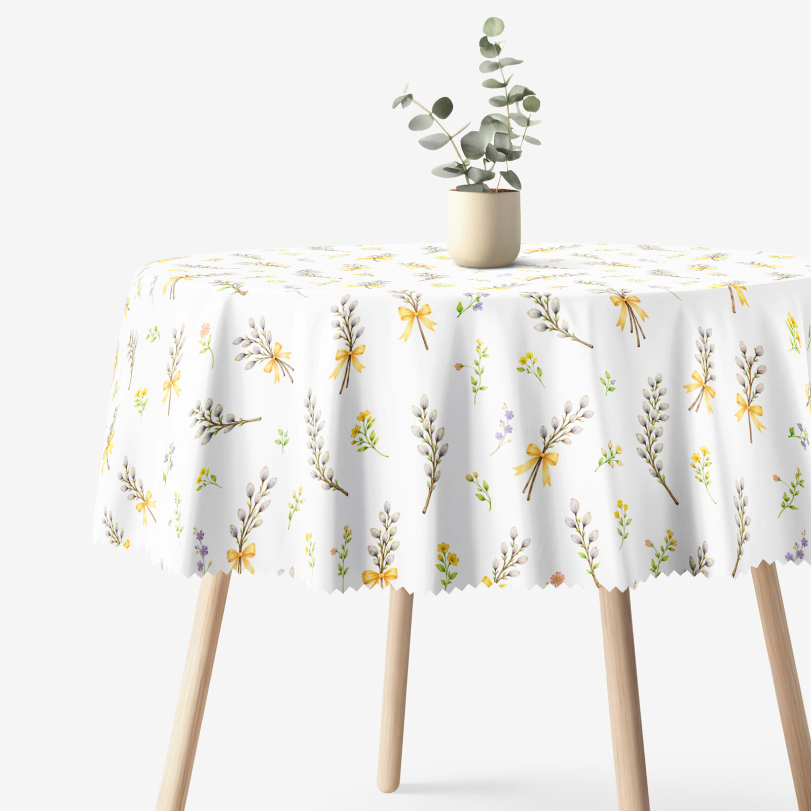 Lente rond teflon tafelkleed - Poesjes